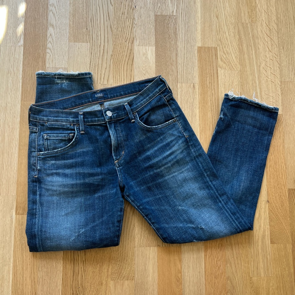 AGOLDE Isabel Slim Boyfriend Low Rise Ankle Baggy Jeans - Size 27